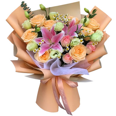庆阳11朵玫瑰桔梗百合，陪你每个季节