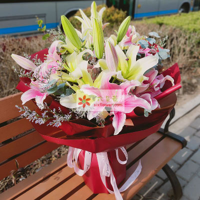 庆阳8支多头百合，万事如意喜上加喜